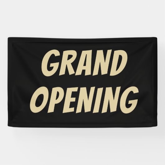 Luxe Black & Gold GRAND OPENING Banner – Elegant (Horizontaal)