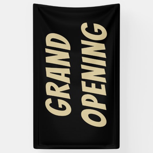 Luxe Black & Gold GRAND OPENING Banner – Elegant (Verticaal)