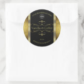 Luxe Black Gold-grenzen productlabels Logo Ronde Sticker (Tas)