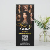 Luxe Black Gold Hair Salon Services Prijslijst Menu (Staand voorkant)