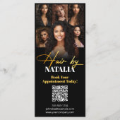 Luxe Black Gold Hair Salon Services Prijslijst Menu (Voorkant)