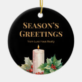 Luxe Black & Gold Real Estate Ornament (Voorkant)