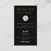 Luxe Black Gold Review Bedankt QR Code Visitekaartje (Voorkant)
