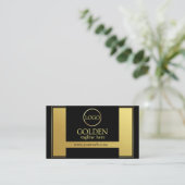 Luxe Black Gold  Visitekaartje (Staand voorkant)