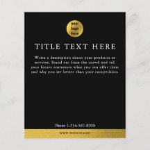 Luxe Black & Gold Zakelijke Logo Marketing