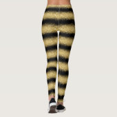 Luxe Black Popular Gift Gold Glitter Leggings (Achterkant)