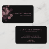 Luxe Black Roos Gold Light Spots Professional Visitekaartje (Voorkant / Achterkant)