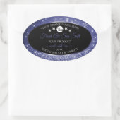 Luxe Black Royal Blue Glitter Product Label Logo (Tas)