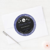 Luxe Black Royal Blue Glitter Product Label Logo (Envelop)