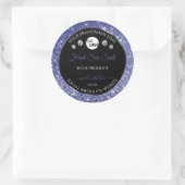 Luxe Black Royal Blue Glitter Product Label Logo (Tas)