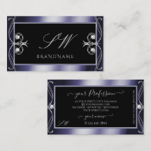 Luxe  Black Sparkle Diamonds Monogram