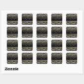 Luxe Black Sparkling Product Labels Goud Lijst (Vel)