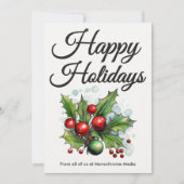 Luxe Black & White Christmas Card Feestdagenkaart (Voorkant)