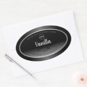 Luxe Black White Product Label Silver Lijst Logo (Envelop)