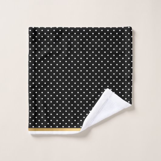 LUXE BLACK WHITT GOLD POT BATHROOM TOWEL SET BAD HANDDOEK (Wasdoekje)