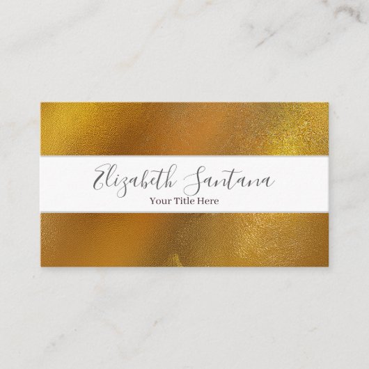 Luxe bladgoud visitekaartje (Voorkant)