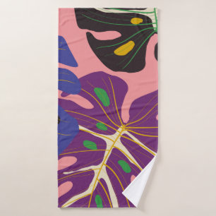 Luxe bladkunst deco behang. achtergrond natuur. badhanddoek