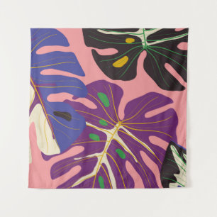 Luxe bladkunst deco behang. achtergrond natuur. wandkleed