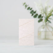Luxe blanco visitekaartje – Ivoor & Goud (Staand voorkant)