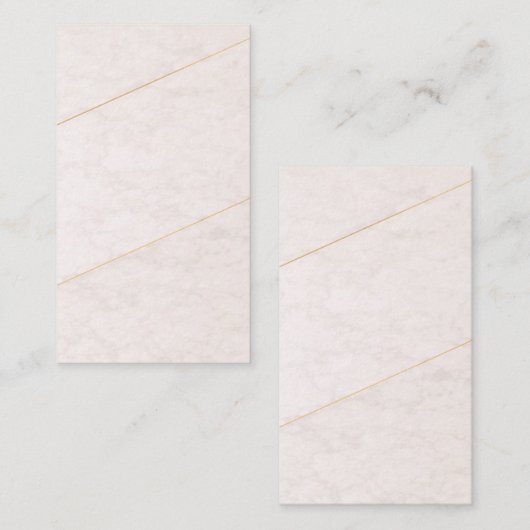 Luxe blanco visitekaartje – Ivoor & Goud (Voorkant / Achterkant)