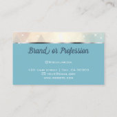 Luxe Blauw Driehoekje Patroon Glitter Glanzende St Visitekaartje (Achterkant)