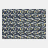 Luxe blauw en goud Art Deco Patroon Inpakpapier Vel (Voorkant 2)