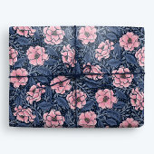 Luxe Blauw en Roze Camellia Yours Echt Bloemen Cadeaupapier