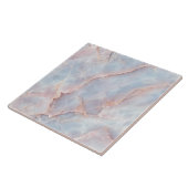 Luxe Blauw en Roze Edelsteen Modern Elegant Tegeltje (Zijkant)