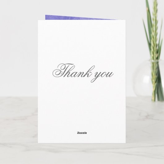 Luxe Blauw Frosty Sneeuwvlok Winter Dank u kaart (Achterkant)