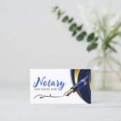 Luxe Blauw Goud Lening Signing Agent Notaris Openb Visitekaartje (Staand voorkant)