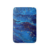 Luxe Blauw Goud Marmeren Textuur Badmat (Voorkant Verticaal)