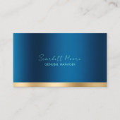 Luxe Blauw & Goud Visitekaartje (Voorkant)