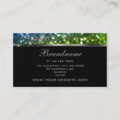 Luxe Blauw Groen Glitter Shimmery Sterren Eleganti Visitekaartje (Achterkant)