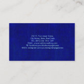 Luxe Blauw Lapis Lazuli Hamsa Hand Ornament Visitekaartje (Achterkant)