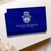 Luxe Blauw Lapis Lazuli Hamsa Hand Ornament Visitekaartje