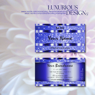 Luxe blauw luchtig glitter Sparkle Stars Kwaliteit Visitekaartje