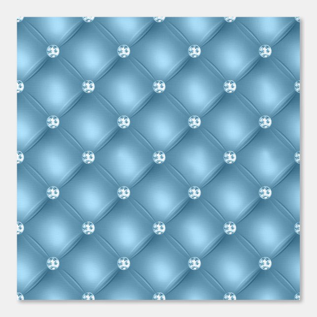 Luxe blauw sprankelend naadloos patroon behang (Voorkant)