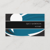 Luxe blauw wit elegant professioneel vrouwelijk visitekaartje (Voorkant)