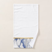 LUXE BLAUW WITTE GOUD BATHROOM TOWEL SET BAD HANDDOEK (Handdoek)