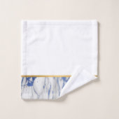 LUXE BLAUW WITTE GOUD BATHROOM TOWEL SET BAD HANDDOEK (Wasdoekje)