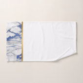 LUXE BLAUW WITTE GOUD BATHROOM TOWEL SET BAD HANDDOEK (Handdoek)