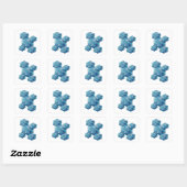Luxe Blauwe BALLS Vierkante Sticker (Vel)