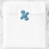 Luxe Blauwe BALLS Vierkante Sticker (Tas)