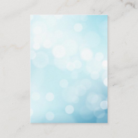 Luxe Blauwe Bruiloft Accommodatie Details Informatiekaartje (Achterkant)