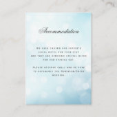 Luxe Blauwe Bruiloft Accommodatie Details Informatiekaartje (Voorkant)