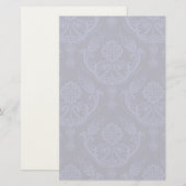 Luxe blauwe damesbehang briefpapier (Voorkant / Achterkant)