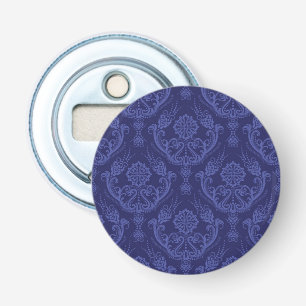 Luxe blauwe damesbehang button flesopener