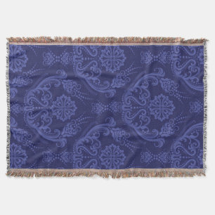 Luxe blauwe damesbehang deken