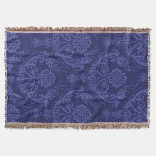 Luxe blauwe damesbehang deken (Voorkant)