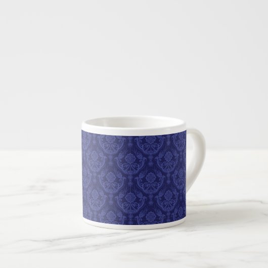 Luxe blauwe damesbehang espresso kop (Voorkant rechts)